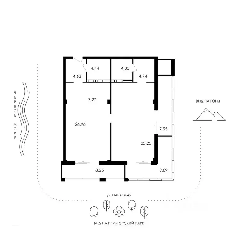 2-к кв. Крым, Алушта ул. Парковая, 7 (111.99 м) - Фото 0