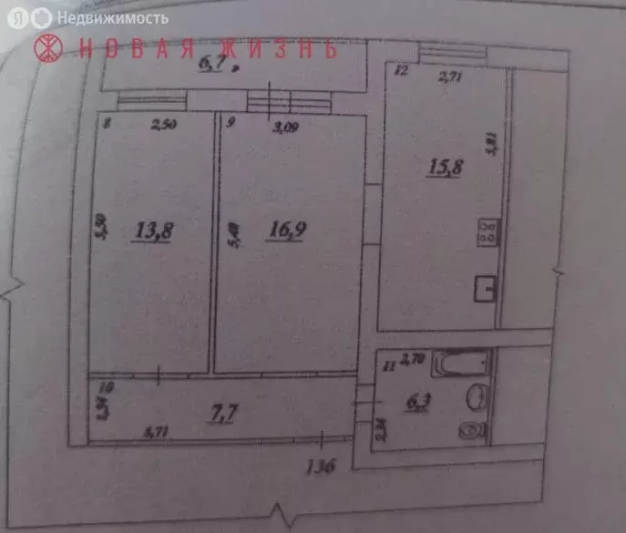 2-комнатная квартира: Самара, Минская улица, 25 (60 м) - Фото 1