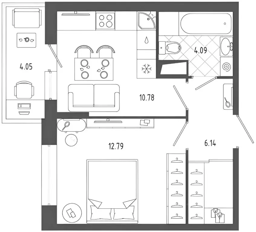 1-к кв. Санкт-Петербург ул. Лагоды, 5 (38.0 м) - Фото 2