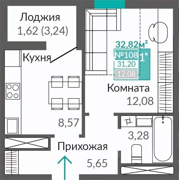 1-к кв. Крым, Симферополь Крымская роза мкр, Абрикос жилой комплекс ... - Фото 0