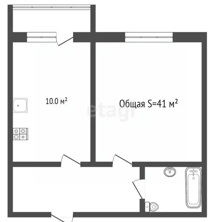 1-к кв. Брянская область, Брянск Степная ул., 11 (41.0 м) - Фото 1