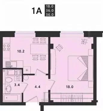 1-к кв. Псковская область, Псковский район, Завеличенская волость, д. ... - Фото 1