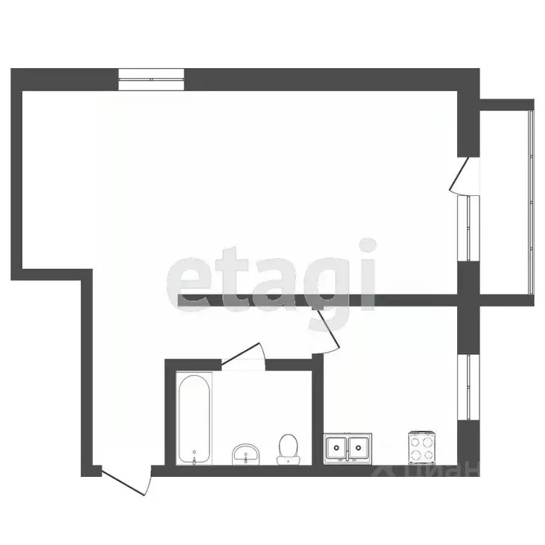 1-к кв. Тюменская область, Тюмень Широтная ул., 107 (32.9 м) - Фото 2