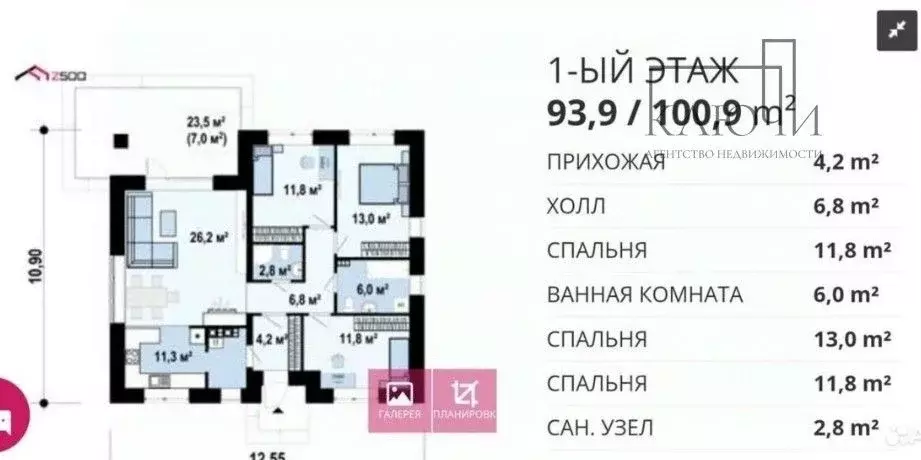 Дом в Челябинская область, Магнитогорск ул. Никольская, 24 (100 м) - Фото 2