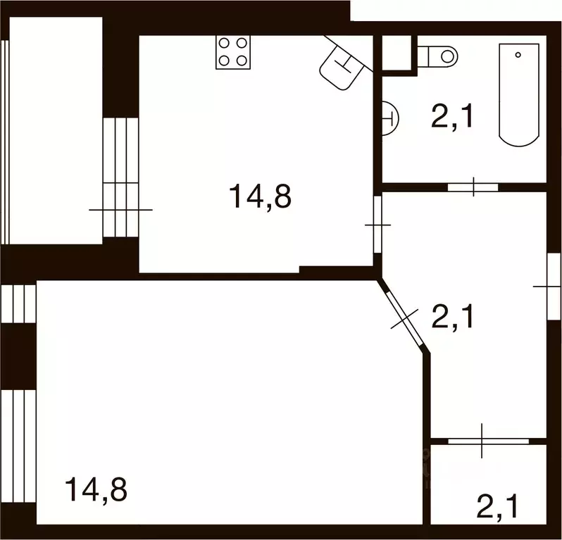 1-к кв. Москва д. Ивановское, ул. Семена Гордого, 10 (46.8 м) - Фото 0