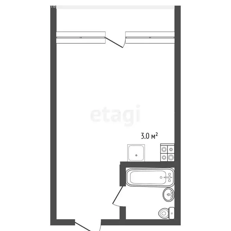 Квартира-студия: Отрадное, Морской спуск, 3 (28.3 м) - Фото 1