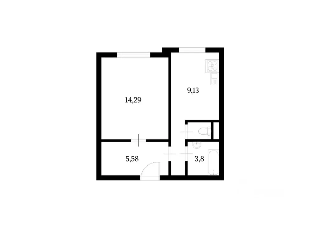 1-к кв. Чувашия, Чебоксары ул. Мичмана Павлова, 56 (36.0 м) - Фото 1