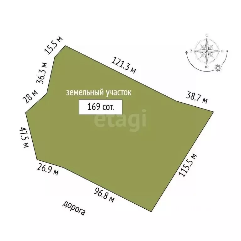 Участок в Крым, Бахчисарайский район, с. Вилино  (169.0 сот.) - Фото 2