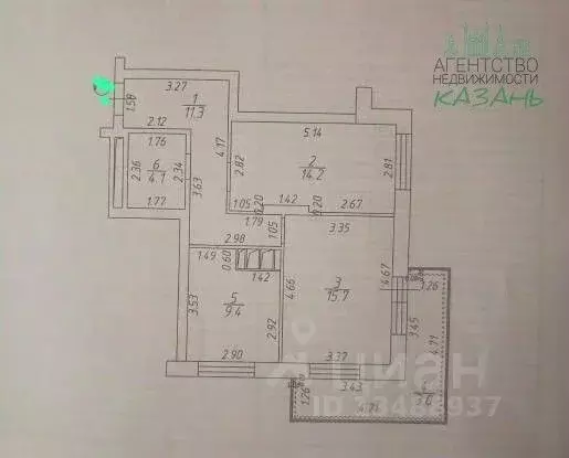 2-к кв. Татарстан, Казань ул. Комиссара Габишева, 18А (57.7 м) - Фото 2