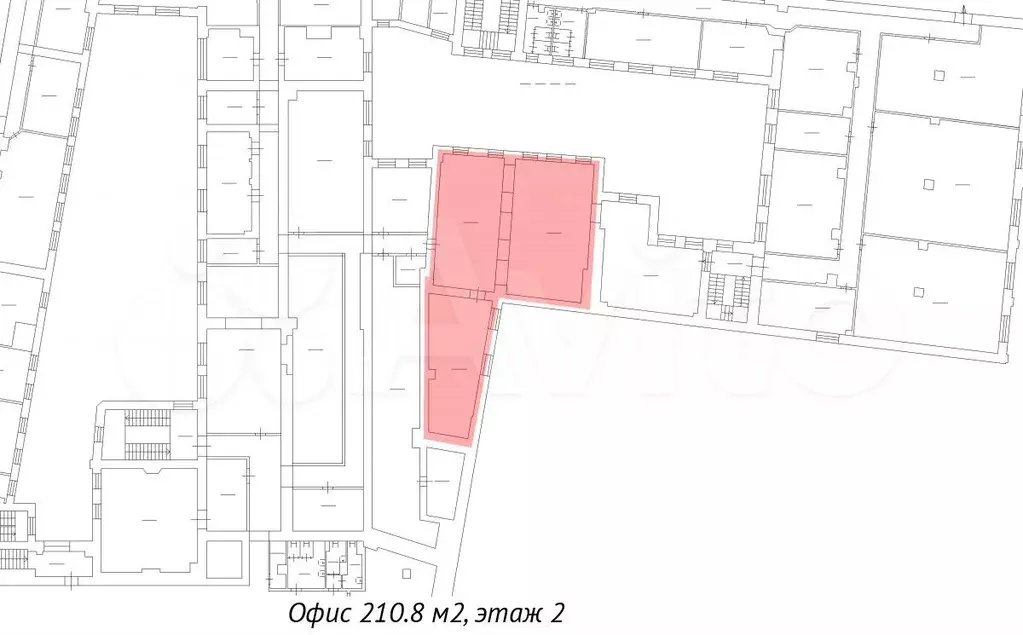 210.8 м2 под офис, 2 этаж, качественная отделка - Фото 0