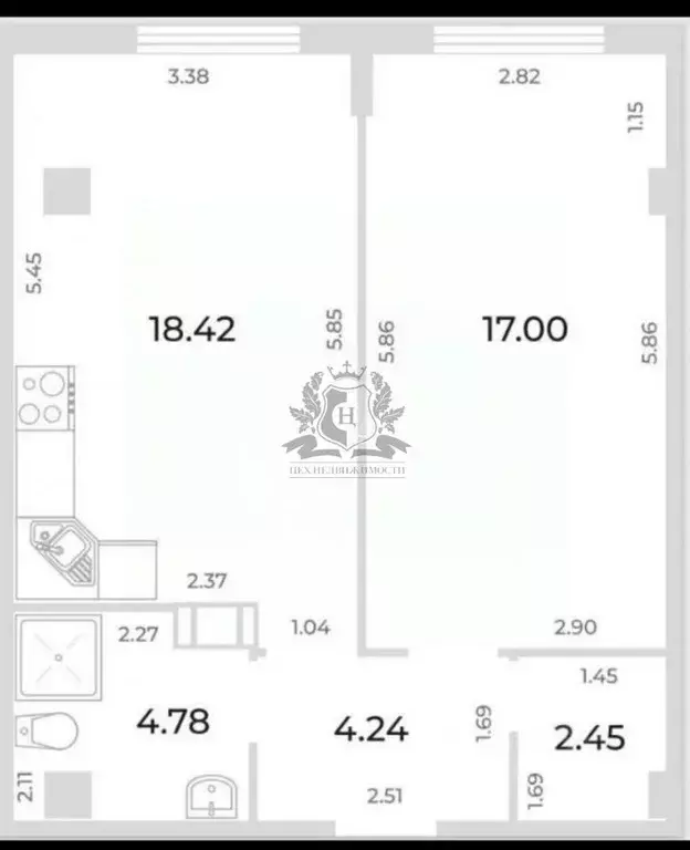 1-к кв. Ленинградская область, Мурино Всеволожский район, ул. Шоссе в ... - Фото 2