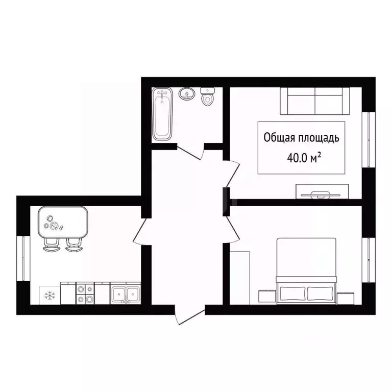 2-к кв. Алтай, Усть-Коксинский район, с. Усть-Кокса Нагорная ул. (40.0 ... - Фото 2