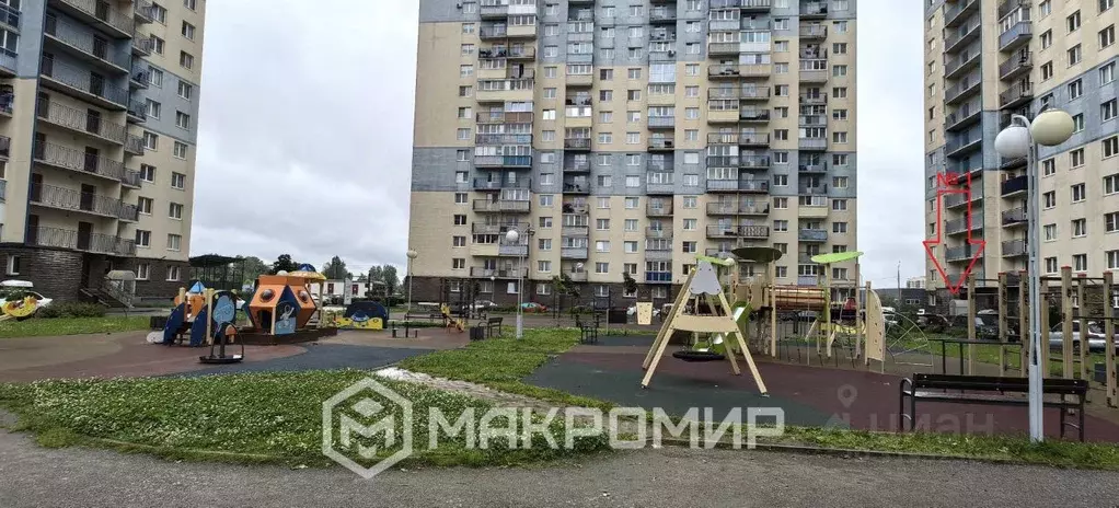 1-к кв. Ленинградская область, Всеволожский район, пос. Бугры ул. ... - Фото 0