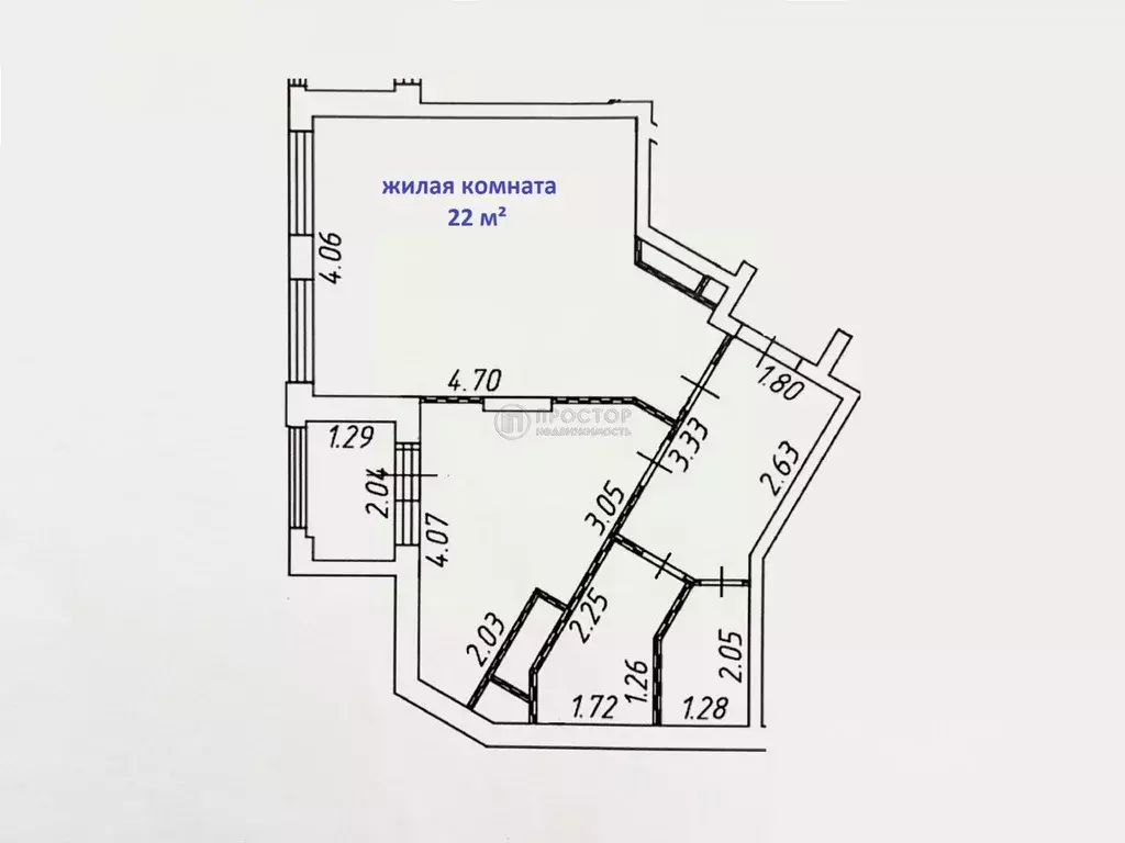 1-к кв. Московская область, Ленинский городской округ, пос. Развилка ... - Фото 2