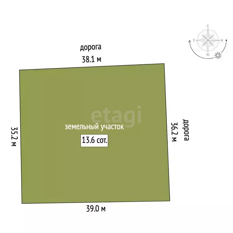 Участок в Раздольное, Крымская улица (13.56 м) - Фото 1