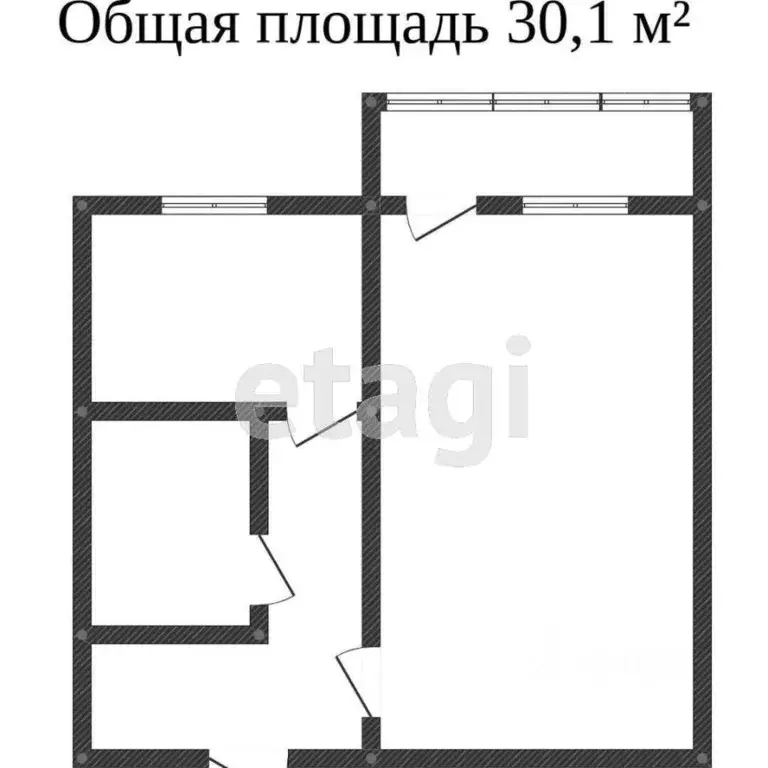 1-к кв. Саратовская область, Саратов Международная ул., 22а (31.0 м) - Фото 1