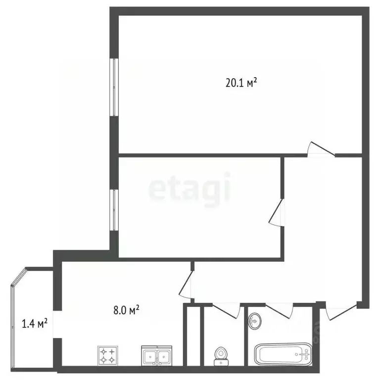 2-к кв. Санкт-Петербург Кондратьевский просп., 70к1 (51.4 м) - Фото 2