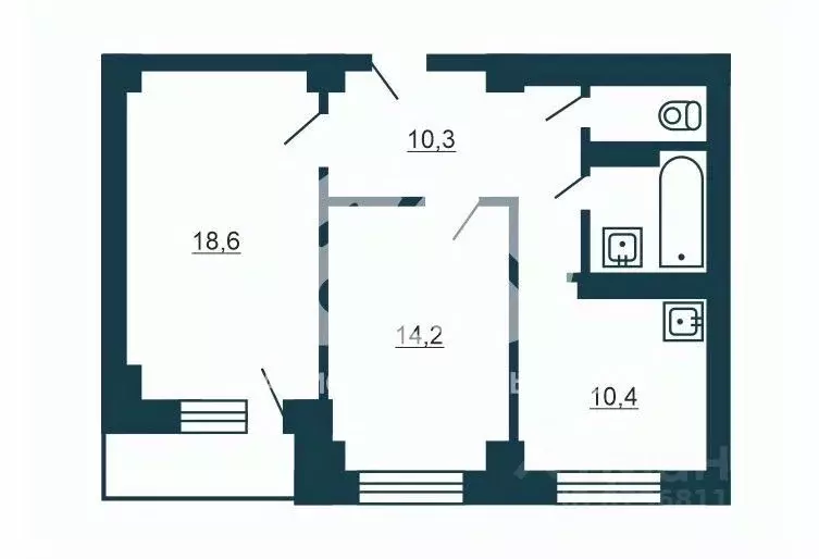 2-к кв. Алтайский край, Яровое В кв-л, 6 (49.5 м) - Фото 2