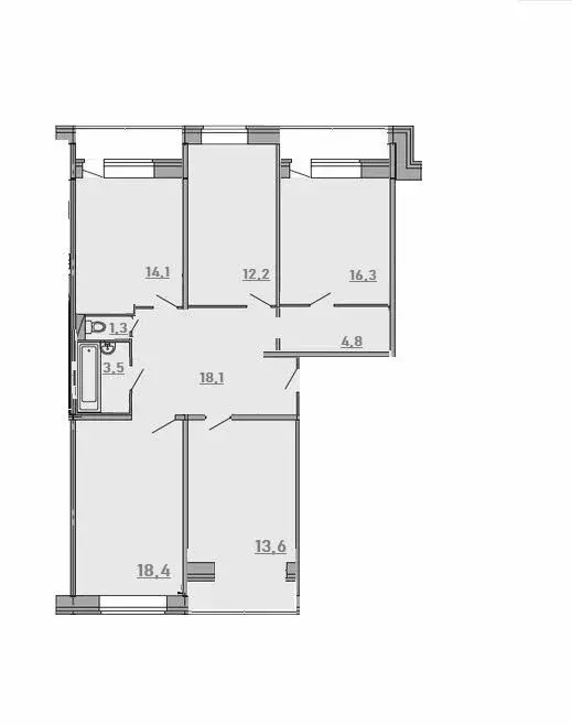 4-комнатная квартира: Пенза, улица Гоголя, 26 (110 м) - Фото 1