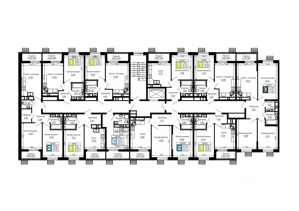 3-к кв. Адыгея, Тахтамукайский район, Яблоновский пгт  (73.4 м) - Фото 2