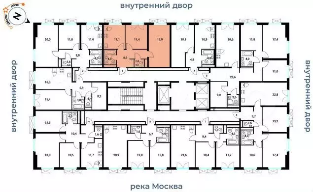 Аукцион: 2-к. квартира, 55,7 м, 20/20 эт. - Фото 0