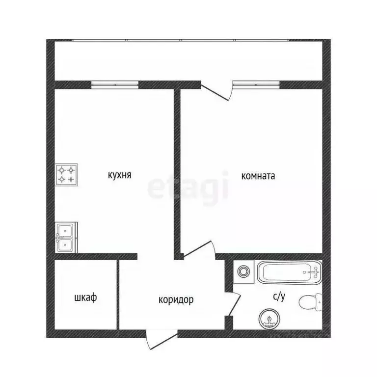 1-к кв. Иркутская область, Иркутск ул. Баумана, 231/9 (39.0 м) - Фото 2