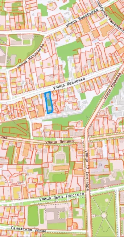 Участок в Ульяновская область, Ульяновск ул. Шевченко, 44 (16.0 сот.) - Фото 1