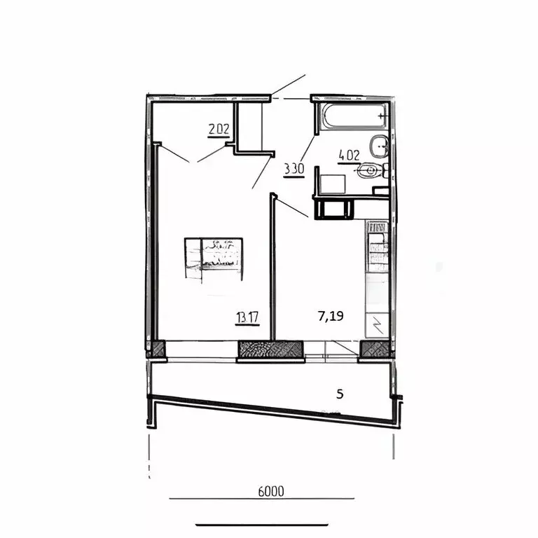 1-комнатная квартира: Бугры, Тихая улица, 17 (31.2 м) - Фото 0