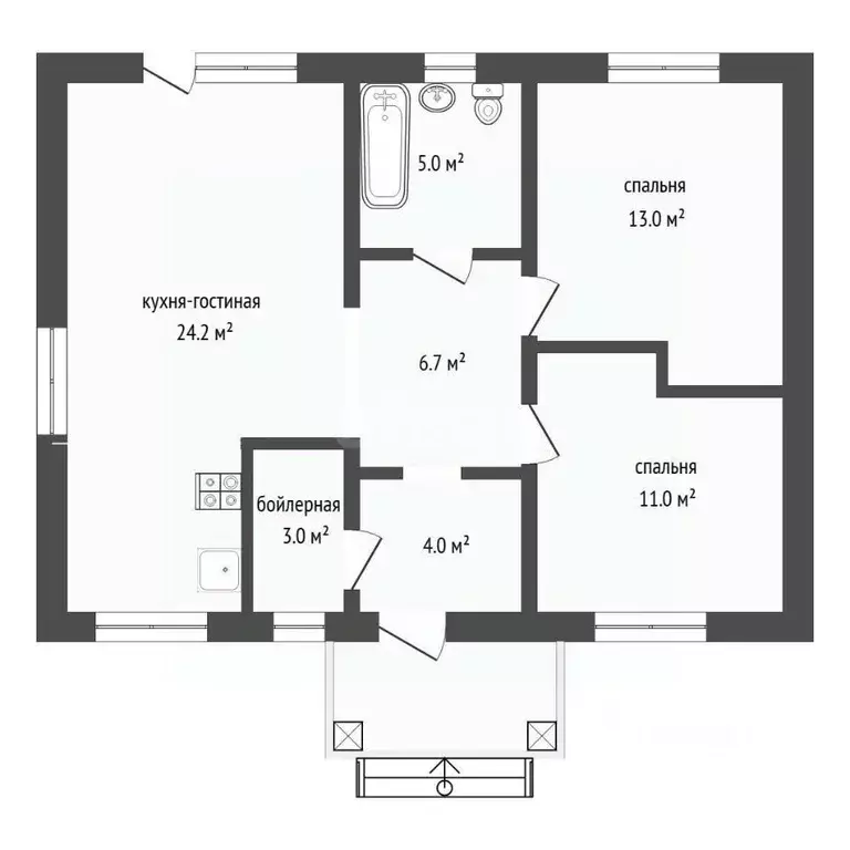 Дом в Тюменская область, Тюменский муниципальный округ, с. Каменка  ... - Фото 2