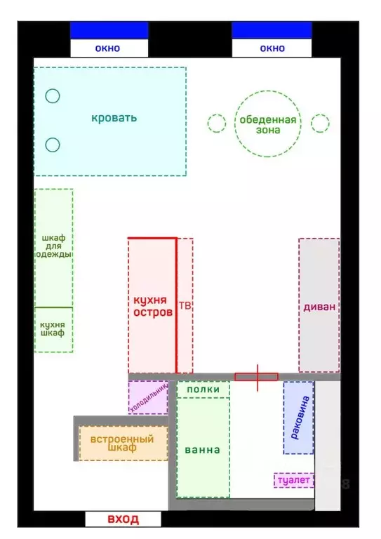 Студия Москва Березовая аллея, 19к3 (24.0 м) - Фото 2