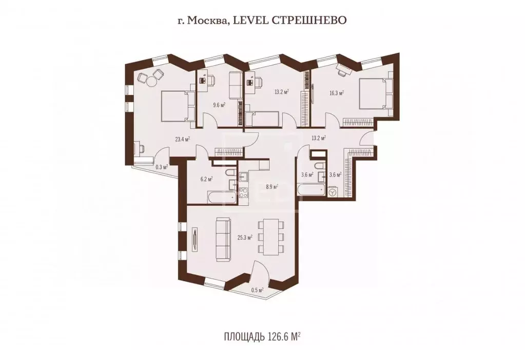 4-к кв. Москва Волоколамское ш., 81/2с6 (126.6 м) - Фото 2