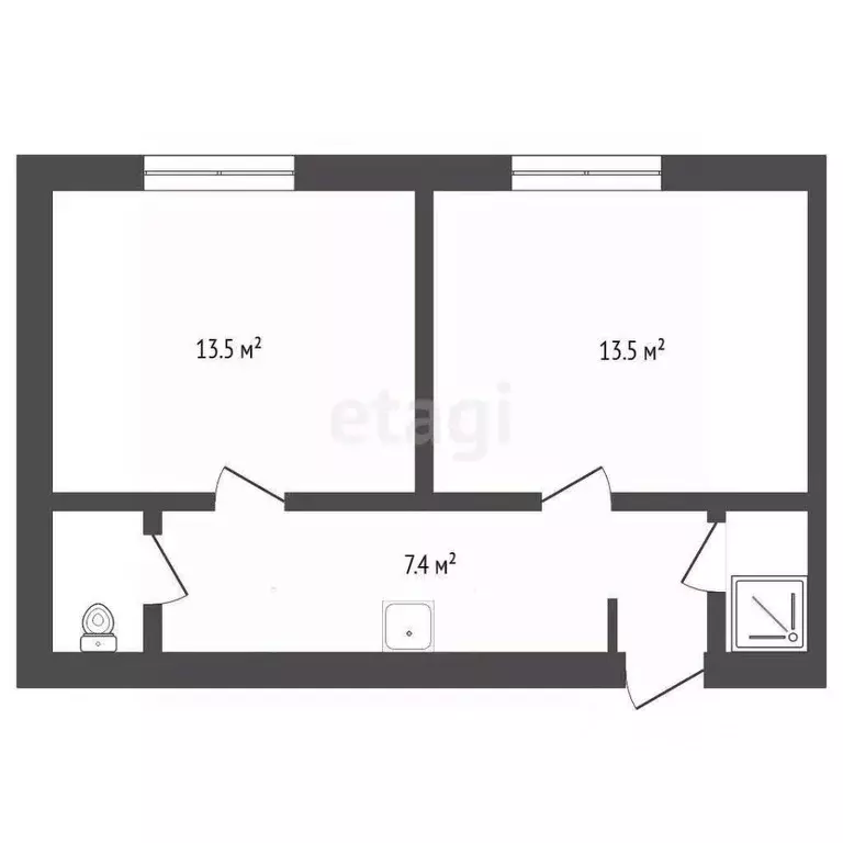 Комната Тюменская область, Тюмень ул. 30 лет Победы, 142 (13.6 м) - Фото 2