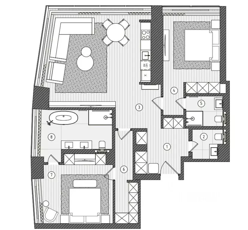 3-к кв. Москва Краснопресненская наб., 14Ак3 (110.0 м) - Фото 2