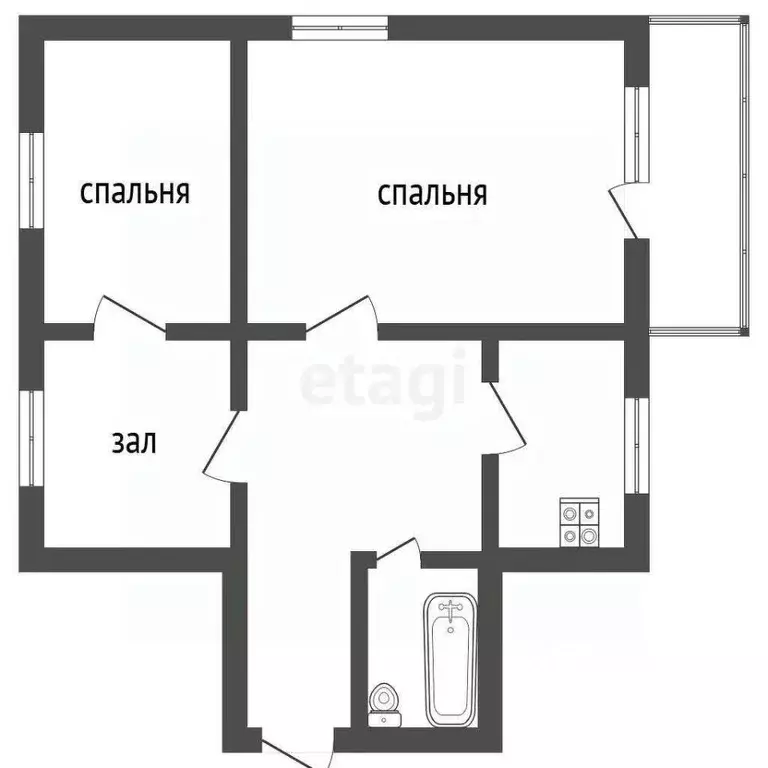 3-к кв. Челябинская область, Пласт Октябрьская ул., 68 (60.0 м) - Фото 2