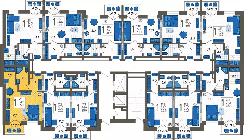 Квартира-студия: Сочи, улица Искры, 88с5 (35.1 м) - Фото 1