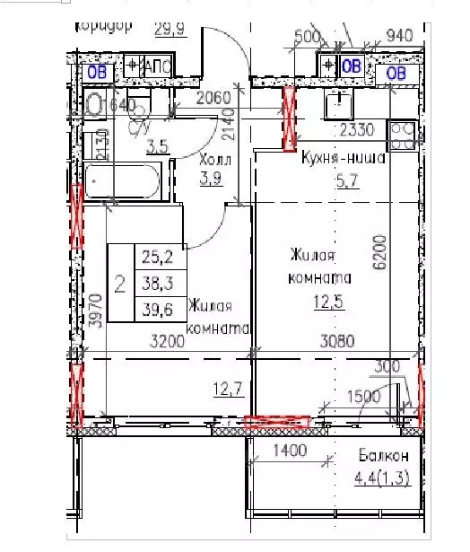 2-к кв. Пермский край, Пермь ул. Серебристая, 18 (39.0 м) - Фото 2