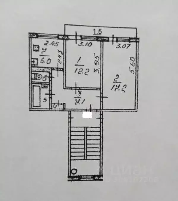 2-к кв. Псковская область, Псков ул. Кузбасской Дивизии, 34 (47.0 м) - Фото 0