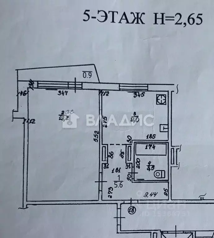 1-к кв. Калининградская область, Калининград ул. Чаадаева, 25 (37.3 м) - Фото 2