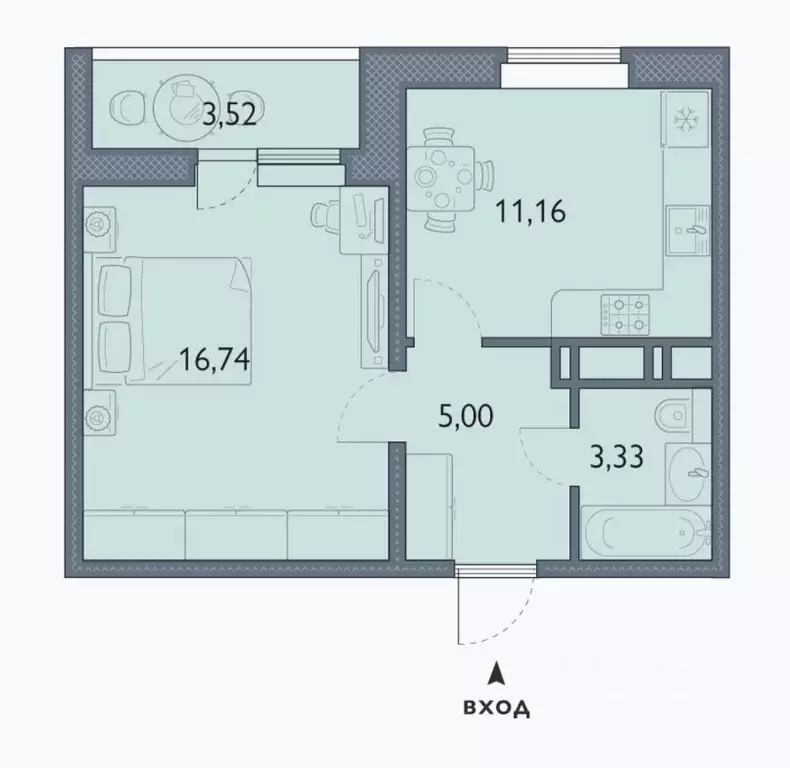 1-к кв. Брянская область, Брянск просп. Станке Димитрова, 67к7 (37.99 ... - Фото 0