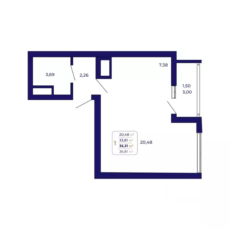 1-к кв. Башкортостан, Уфа Затон-Восточный жилрайон, Паруса жилой ... - Фото 0