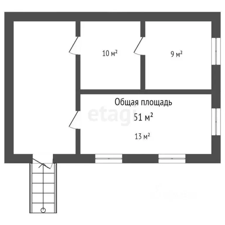 Дом в Брянская область, Брянск Советский проезд (51 м) - Фото 1