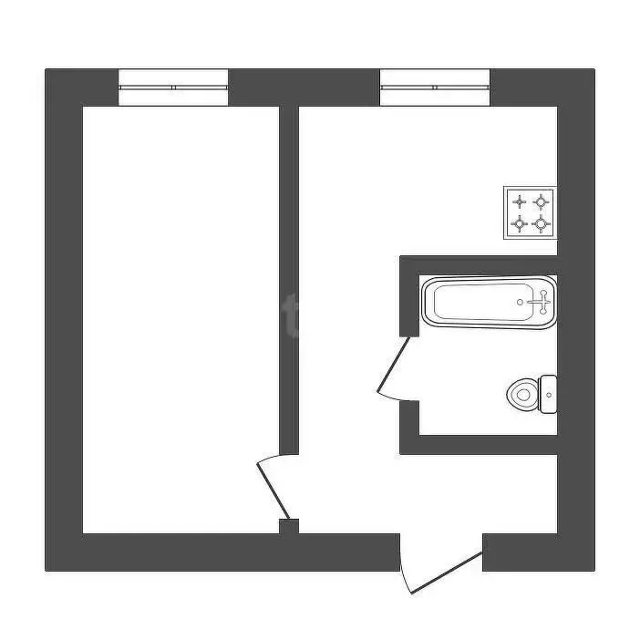 1-комнатная квартира: Благовещенск, Игнатьевское шоссе, 11 (30 м) - Фото 0