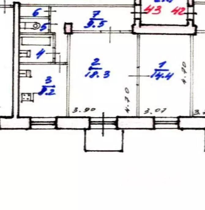 2-к кв. Ярославская область, Ярославль Рыбинская ул., 28/35 (56.4 м) - Фото 1