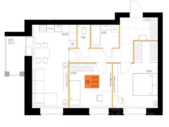 2-к кв. Архангельская область, Северодвинск Индустриальная ул., 35А ... - Фото 1