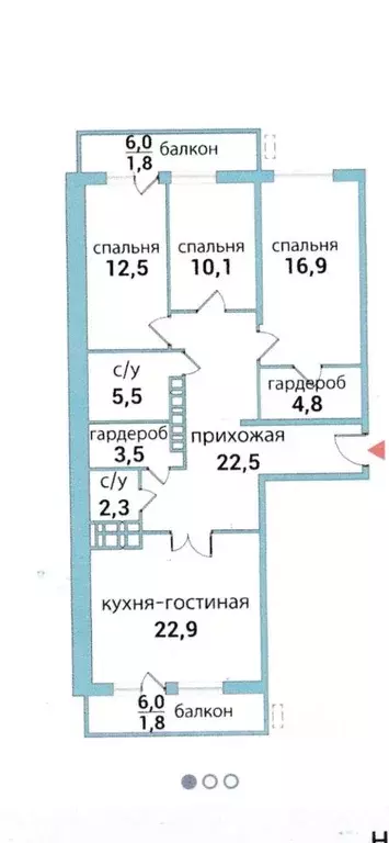 3-к кв. Самарская область, Самара проезд 4-й, 67Б (104.4 м) - Фото 1