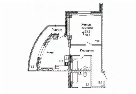 1-к кв. Приморский край, Владивостокский городской округ, пос. ... - Фото 1