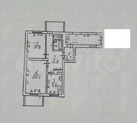 2-к. квартира, 80 м, 6/9 эт. - Фото 0