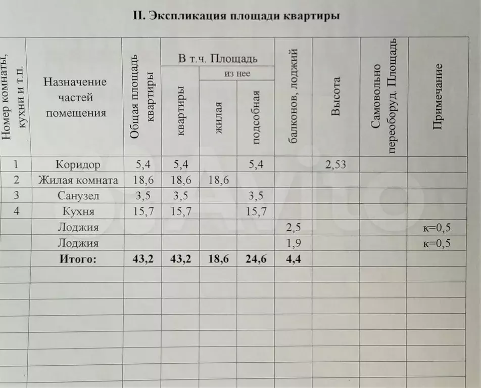 1-к. квартира, 43,2 м, 7/9 эт. - Фото 1