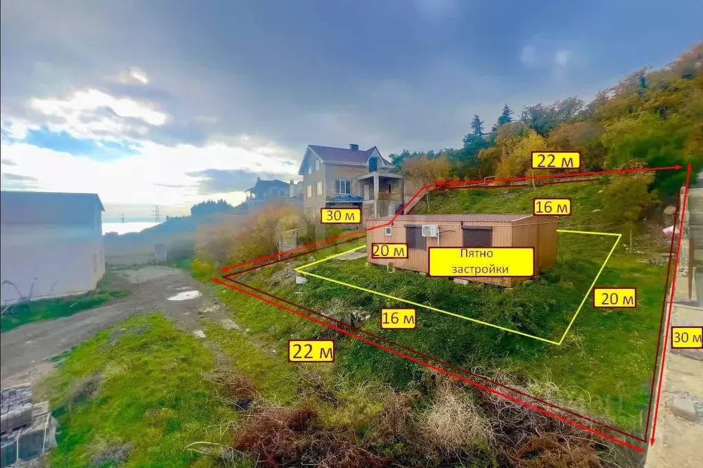 Участок в Крым, Ялта муниципальный округ, пос. Даниловка ул. Красная ... - Фото 1