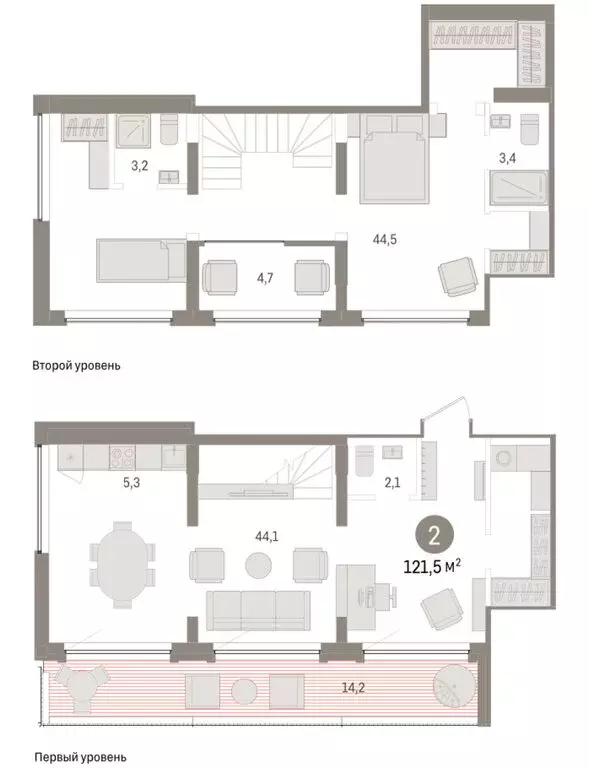 2-комнатная квартира: Тюмень, Причальная улица, 5 (121.49 м) - Фото 2